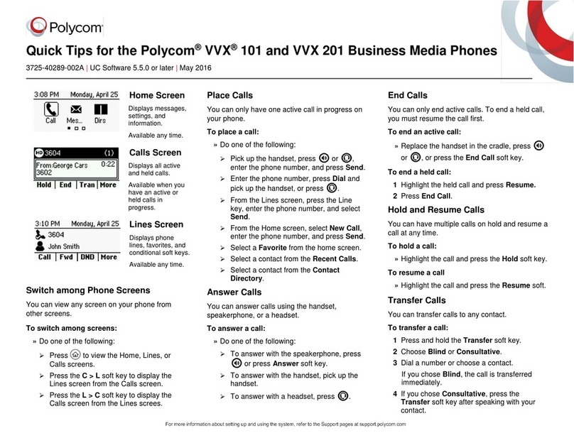Polycom VVX101 Quick tips