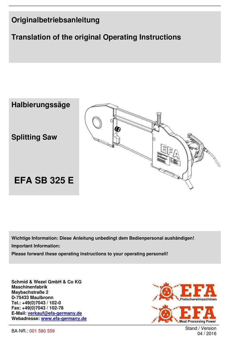 EFA SB 325 E Translation of the original operating instructions