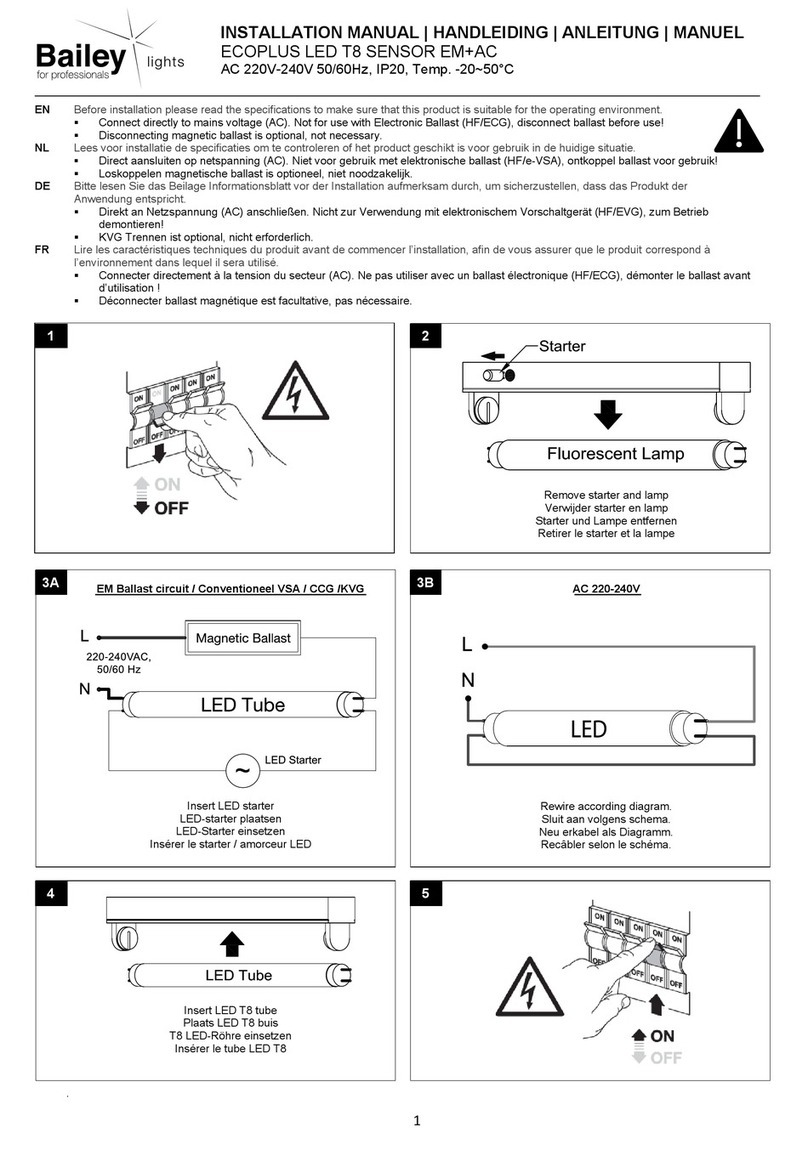Bailey ECOPLUS LED T8 instruction manual