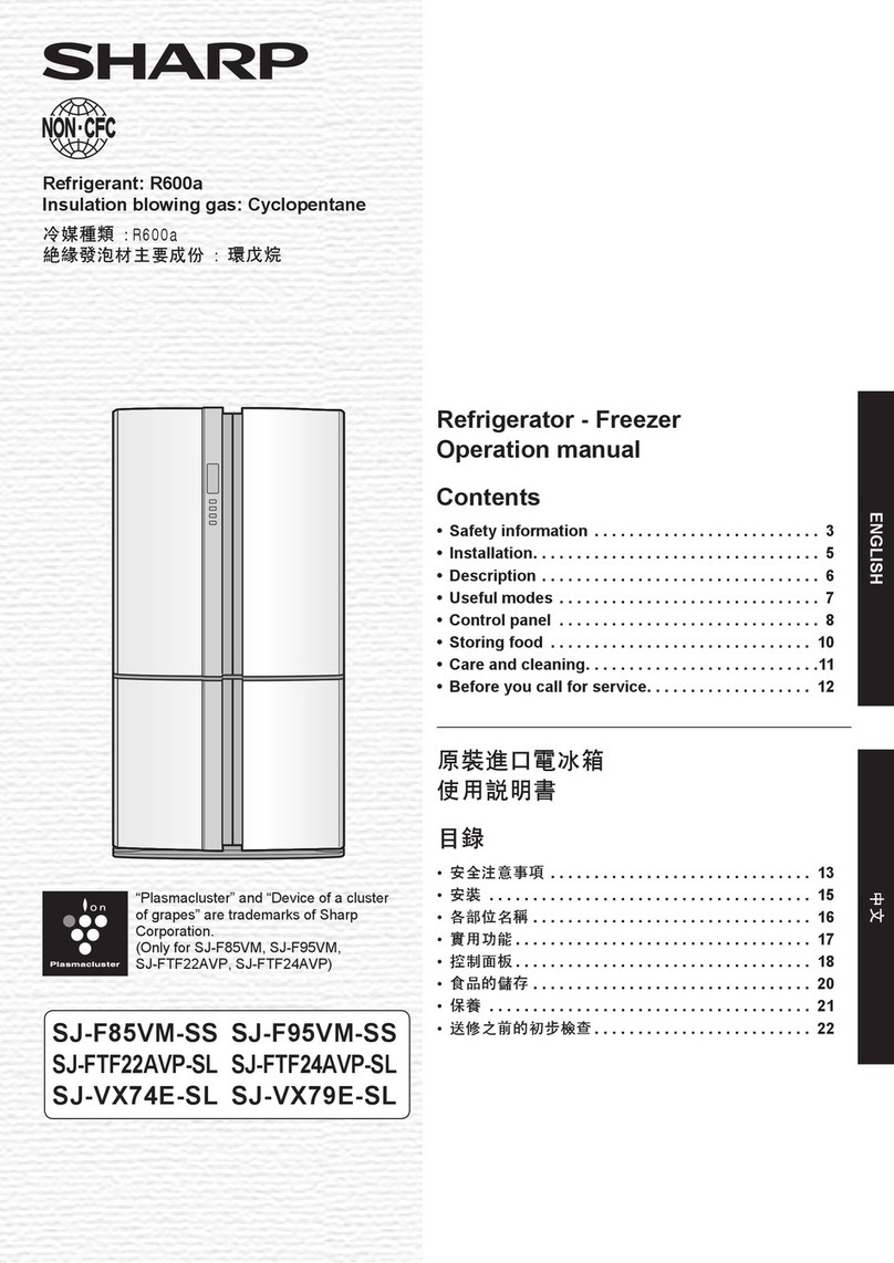 Sharp SJ-F85VM-SS User manual
