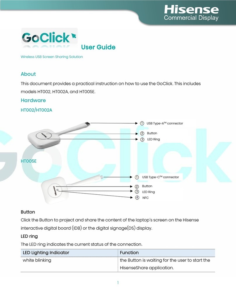 Hisense GoClick HT005E User manual