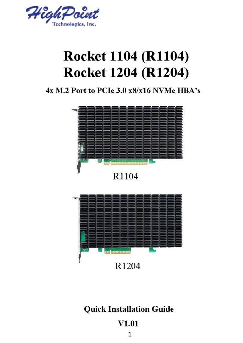 HighPoint Rocket 1104 User manual