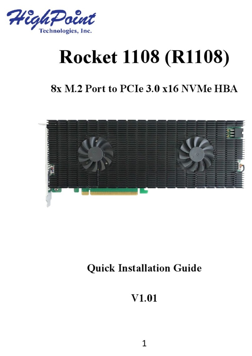 HighPoint Rocket 1108 Quick installation guide