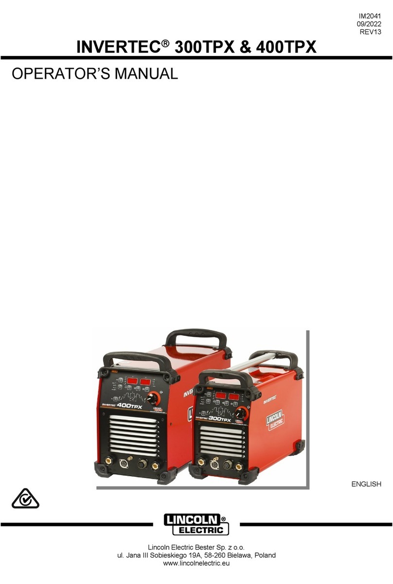 Lincoln Electric INVERTEC 400TPX Operator's manual
