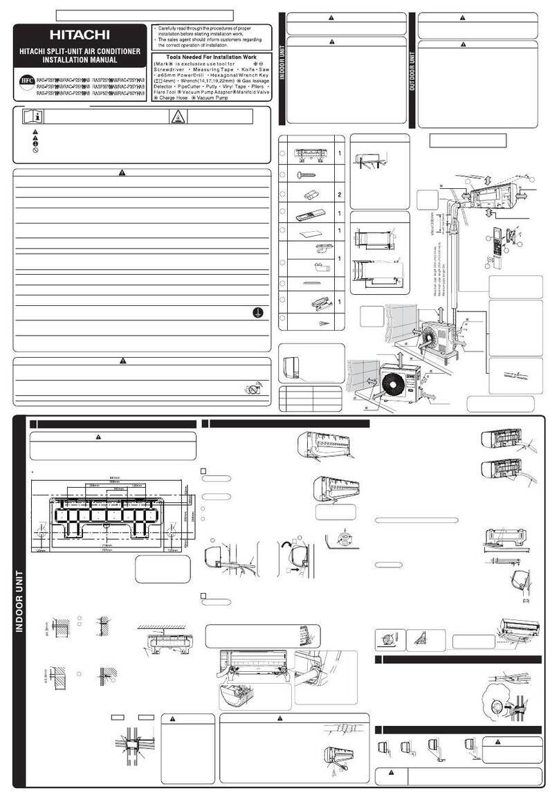 Hitachi RAC-P25YHAB User manual