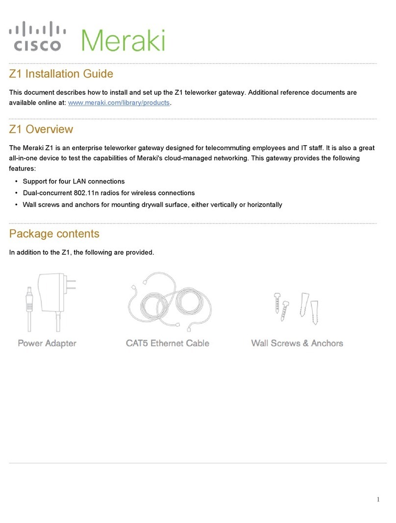 Cisco Meraki Z1 User manual