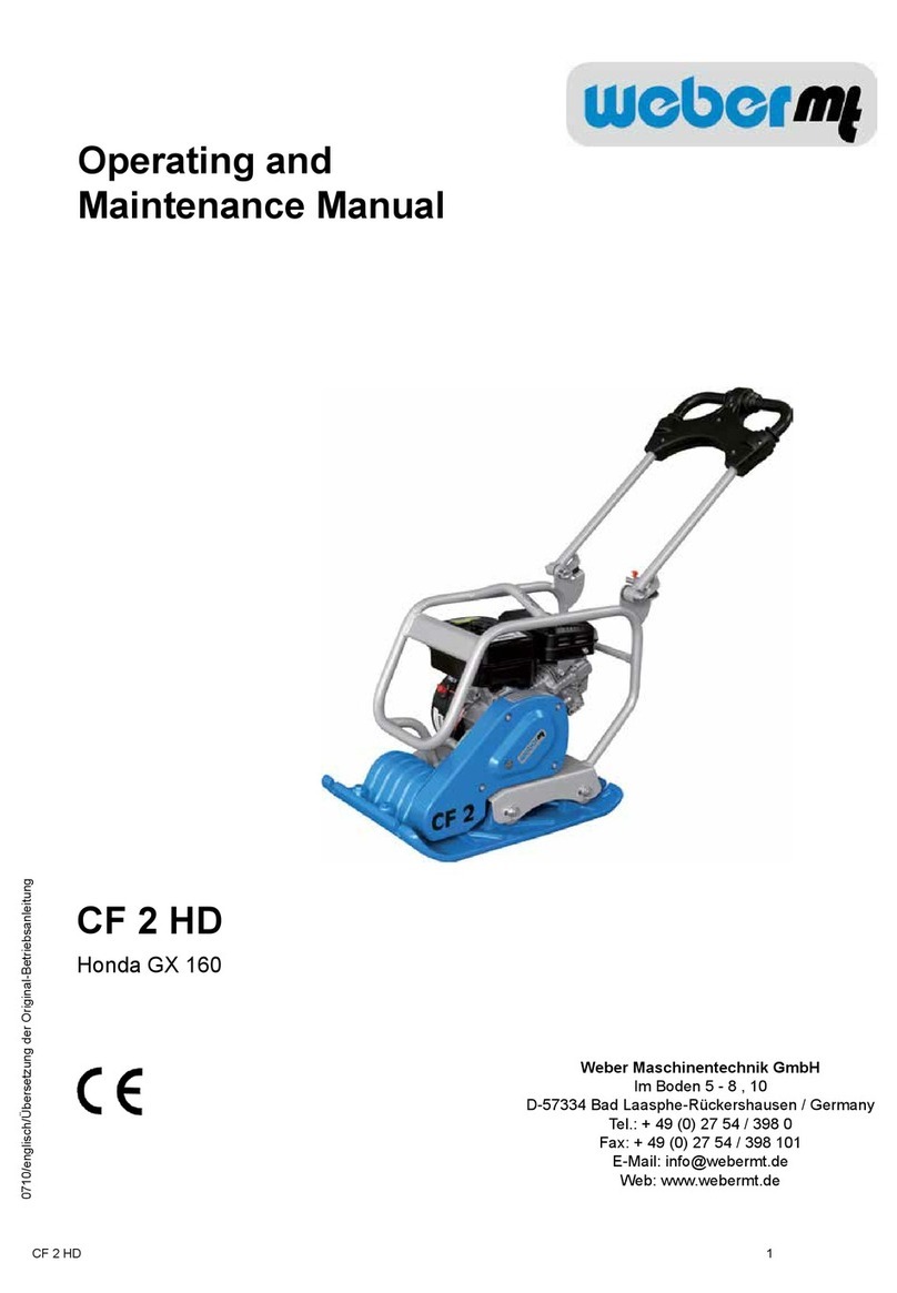 Weber mt CF-2 HD Operating and maintenance manual