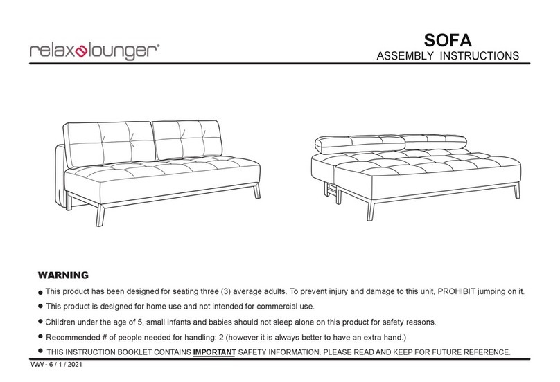Relax-A-Lounger SOFA Assembly instructions