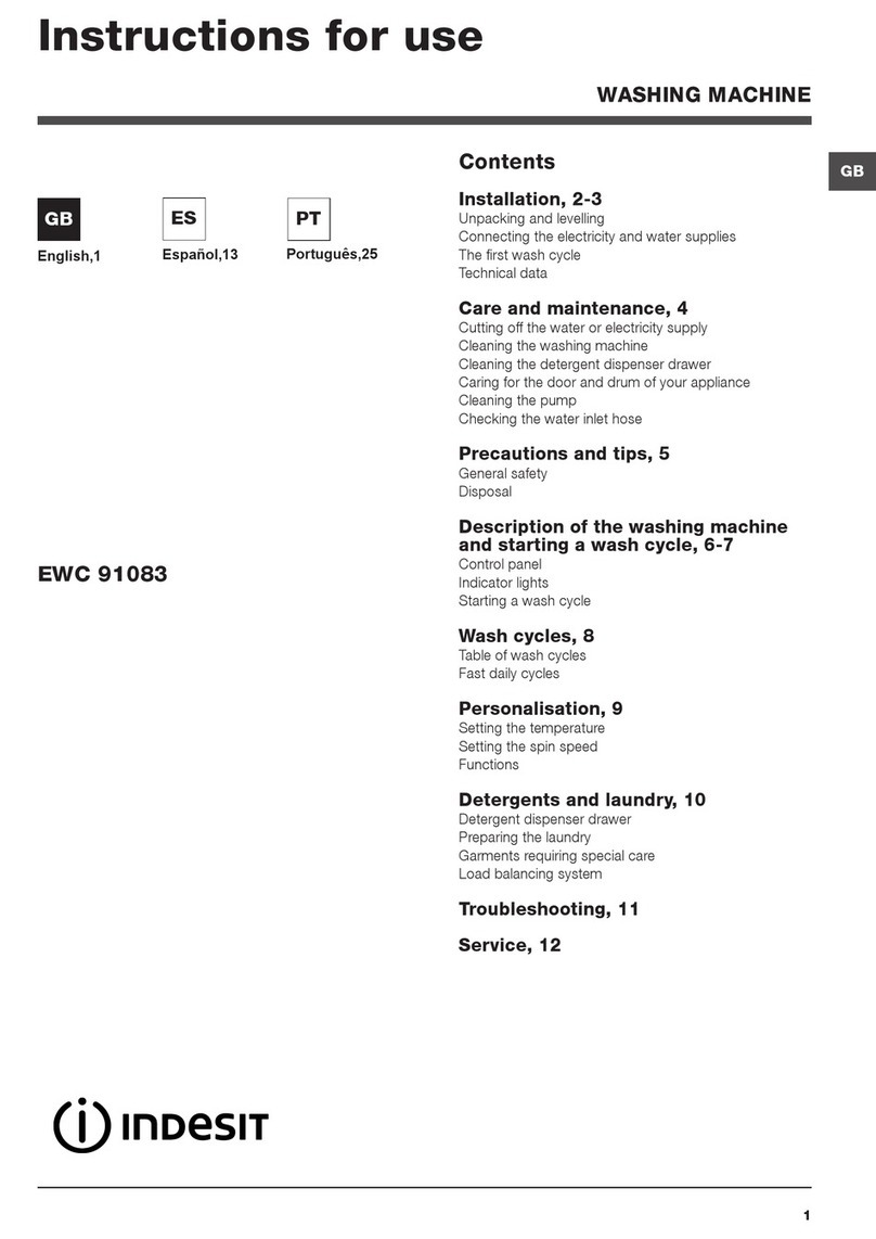 Indesit EWC 91083 Instructions for use