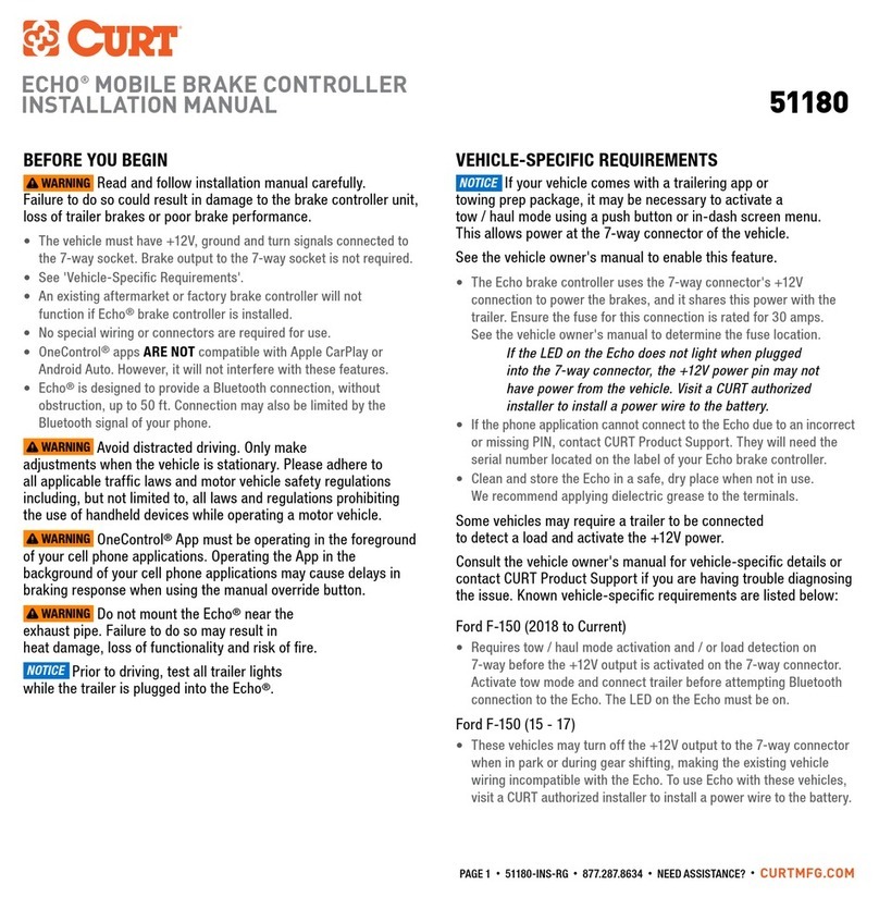 curt ECHO 51180 installation manual
