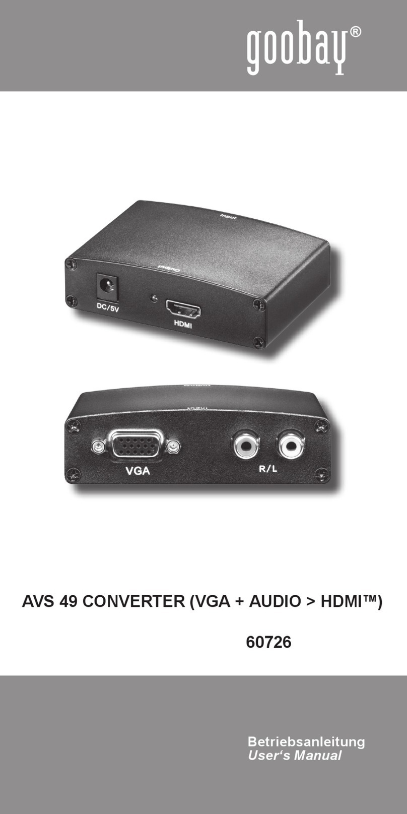 Goobay AVS 49 User manual