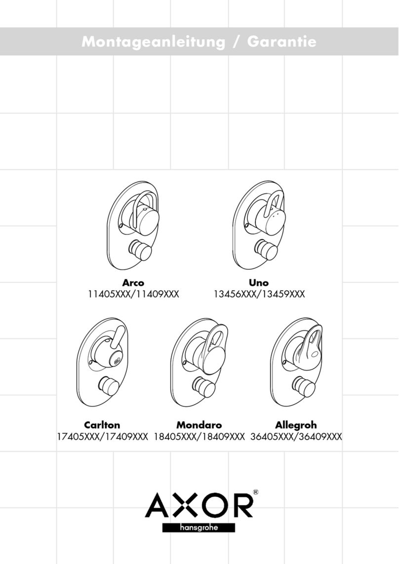 Hans Grohe AXOR Arco 11405 Series manual