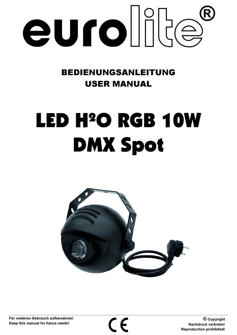 EuroLite LED H2O RGB 10W DMX Spot user manual