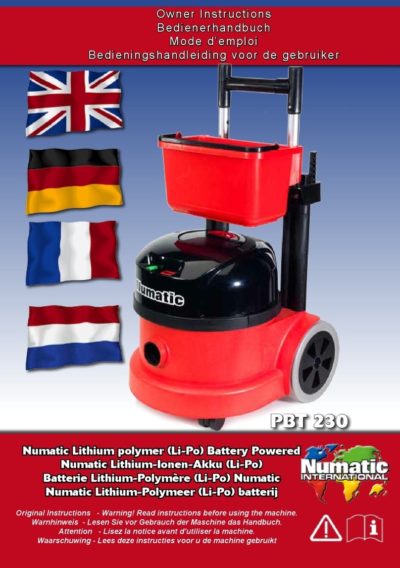 Numatic AA29E Owner's instructions