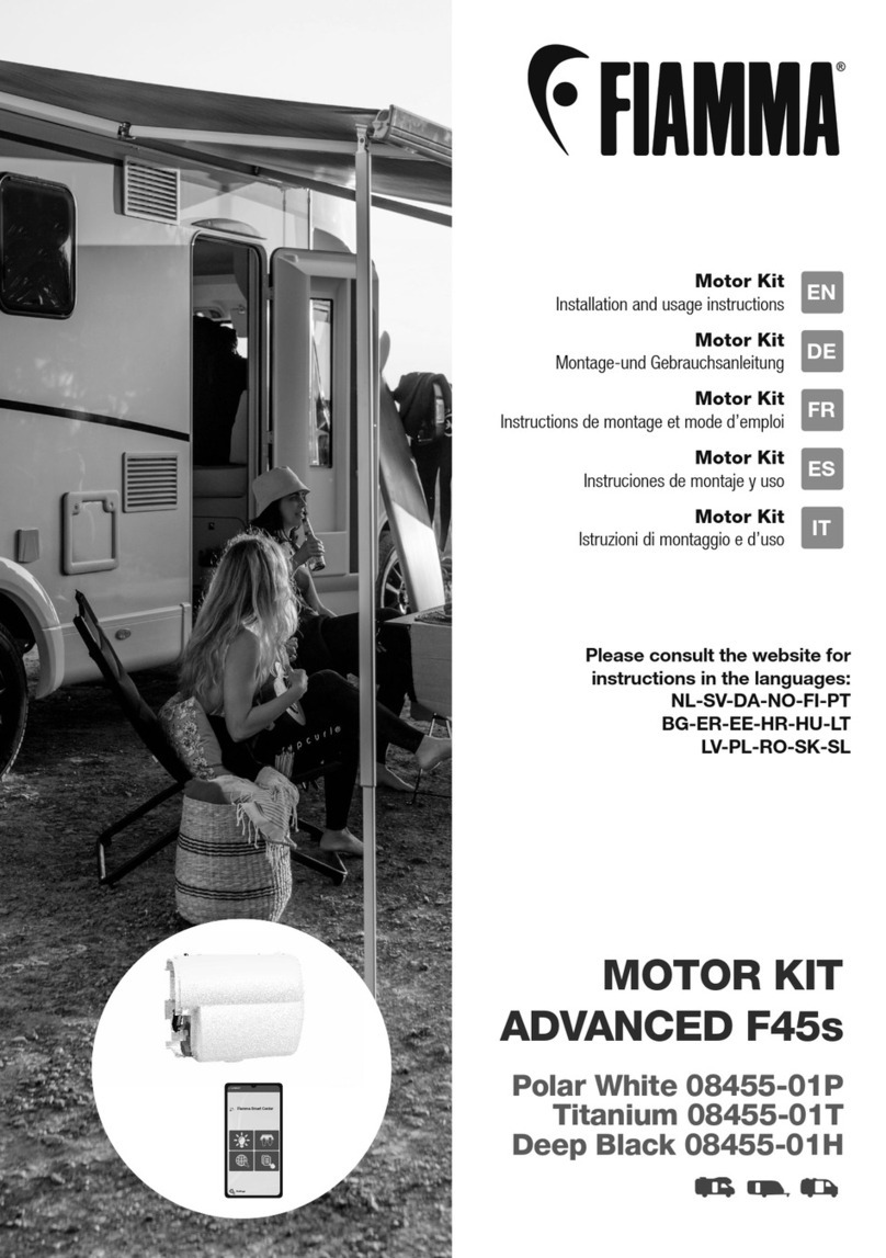 Fiamma ADVANCED F45s Installation and usage instructions Fiamma ADVANCED F45s Installation and usage instructions