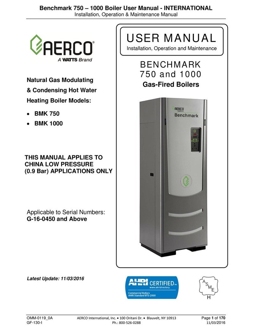 Watts Aerco Benchmark 750 User manual Watts Aerco Benchmark 750 User manual