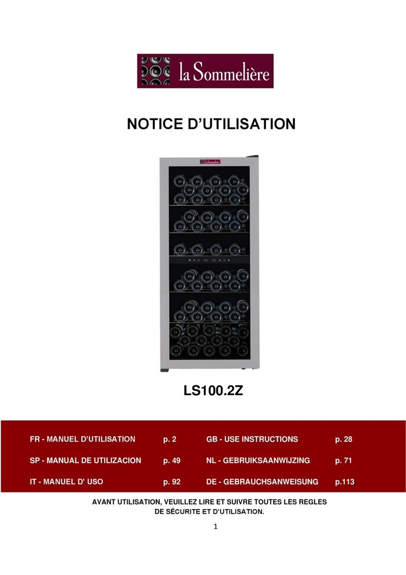 La Sommeliere LS100.2Z Operating and maintenance manual