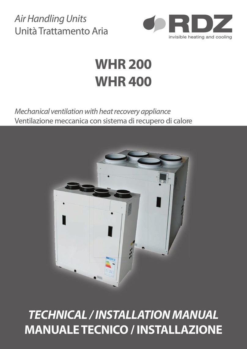 RDZ WHR 400 Technical and installation manual