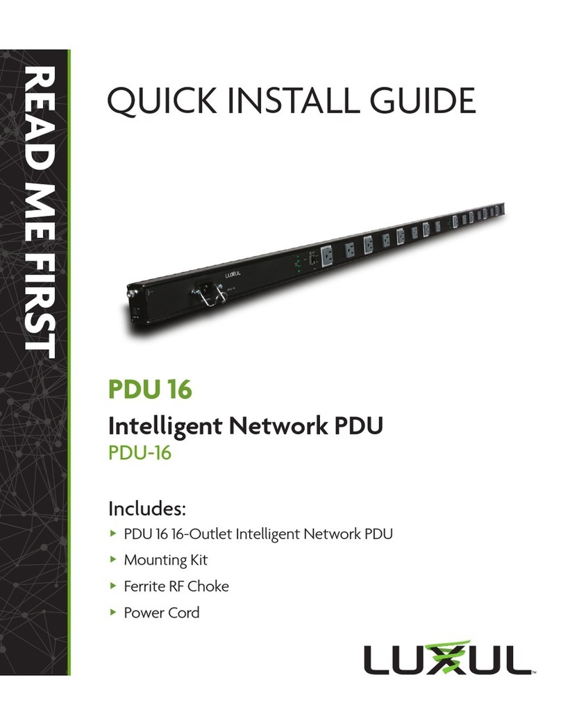Luxul PDU 16 Quick install guide