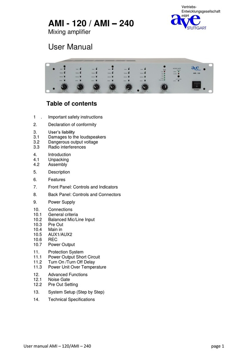 AVE AMI-120 user manual