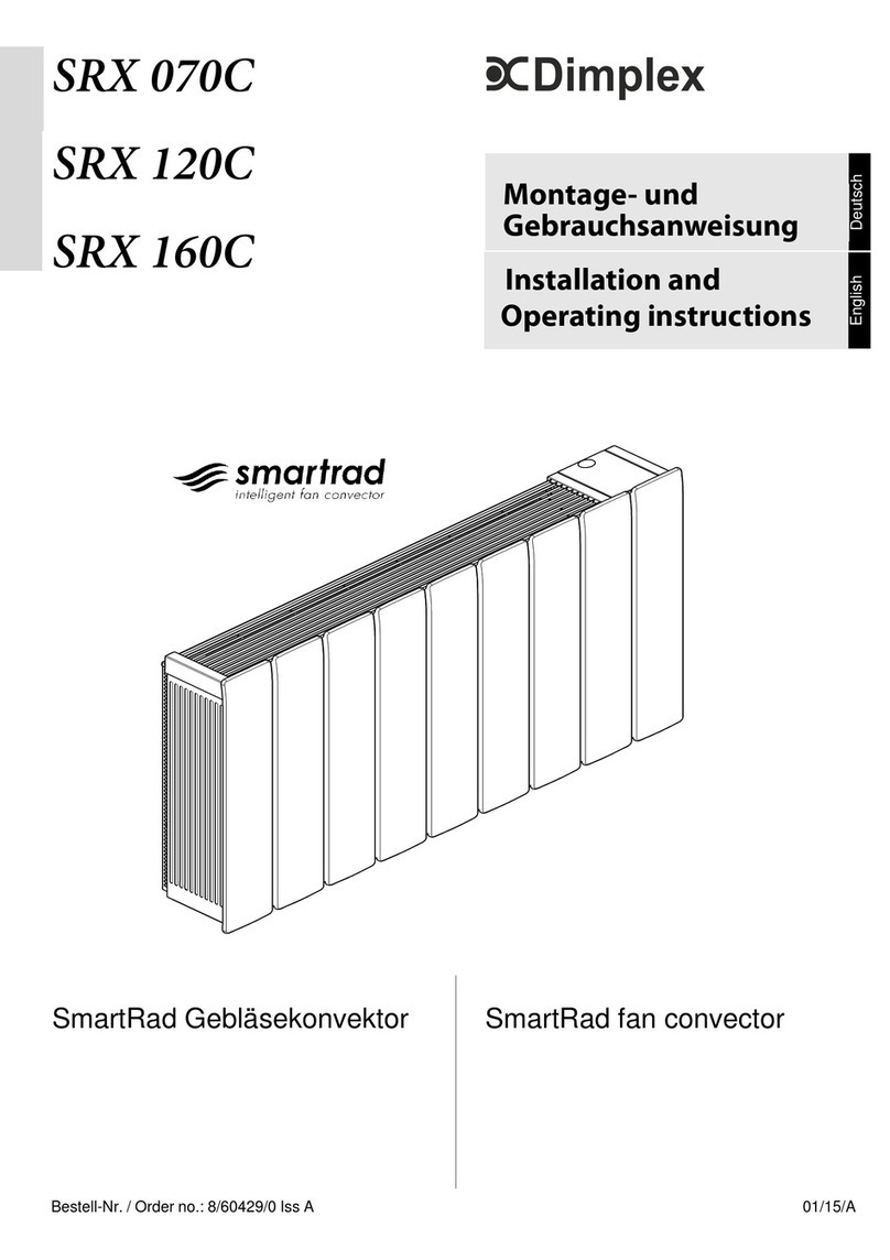 Dimplex SRX 120C Installation and operating instructions