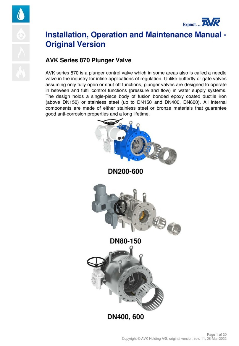AVK 870 Series Installation, operation and maintenance manual