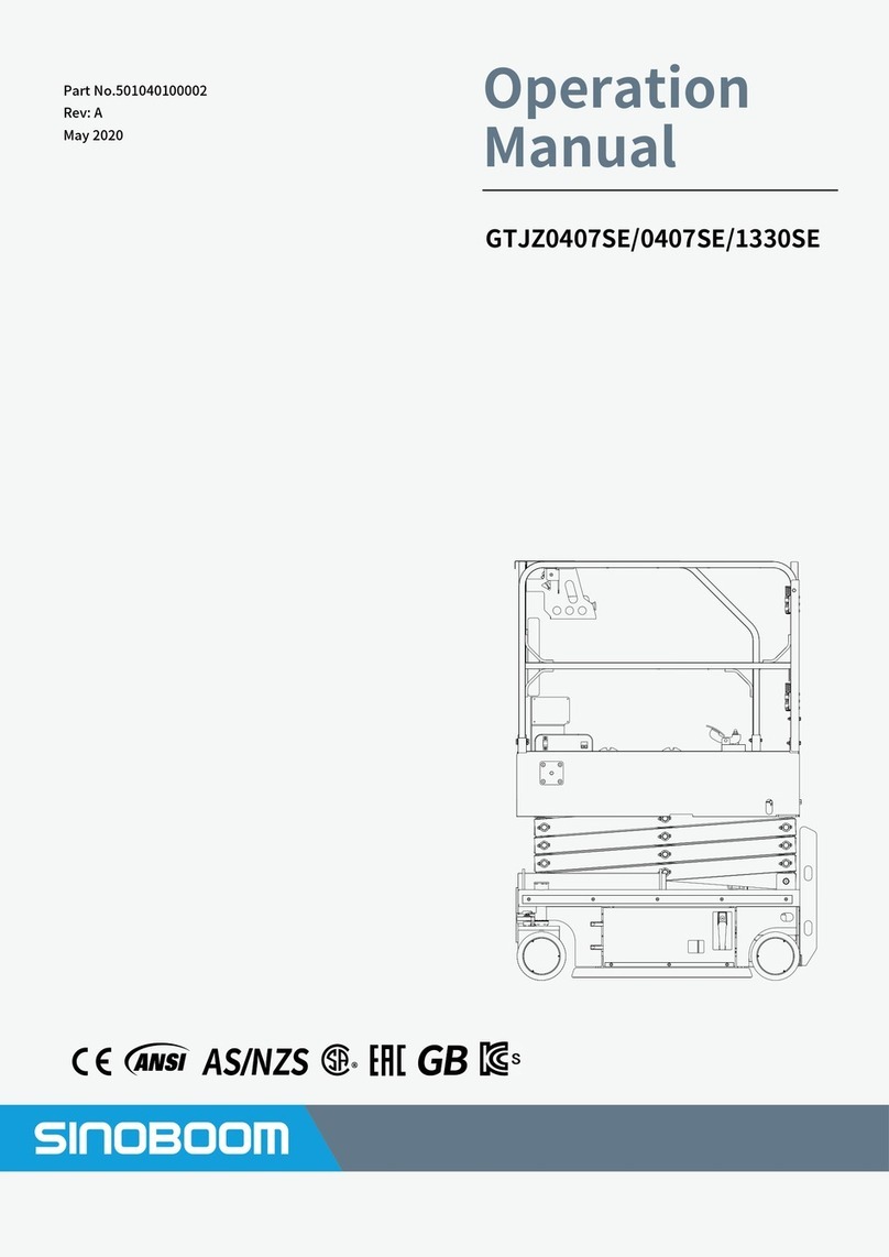 Sinoboom GTJZ1330SE Operation manual Sinoboom GTJZ1330SE Operation manual