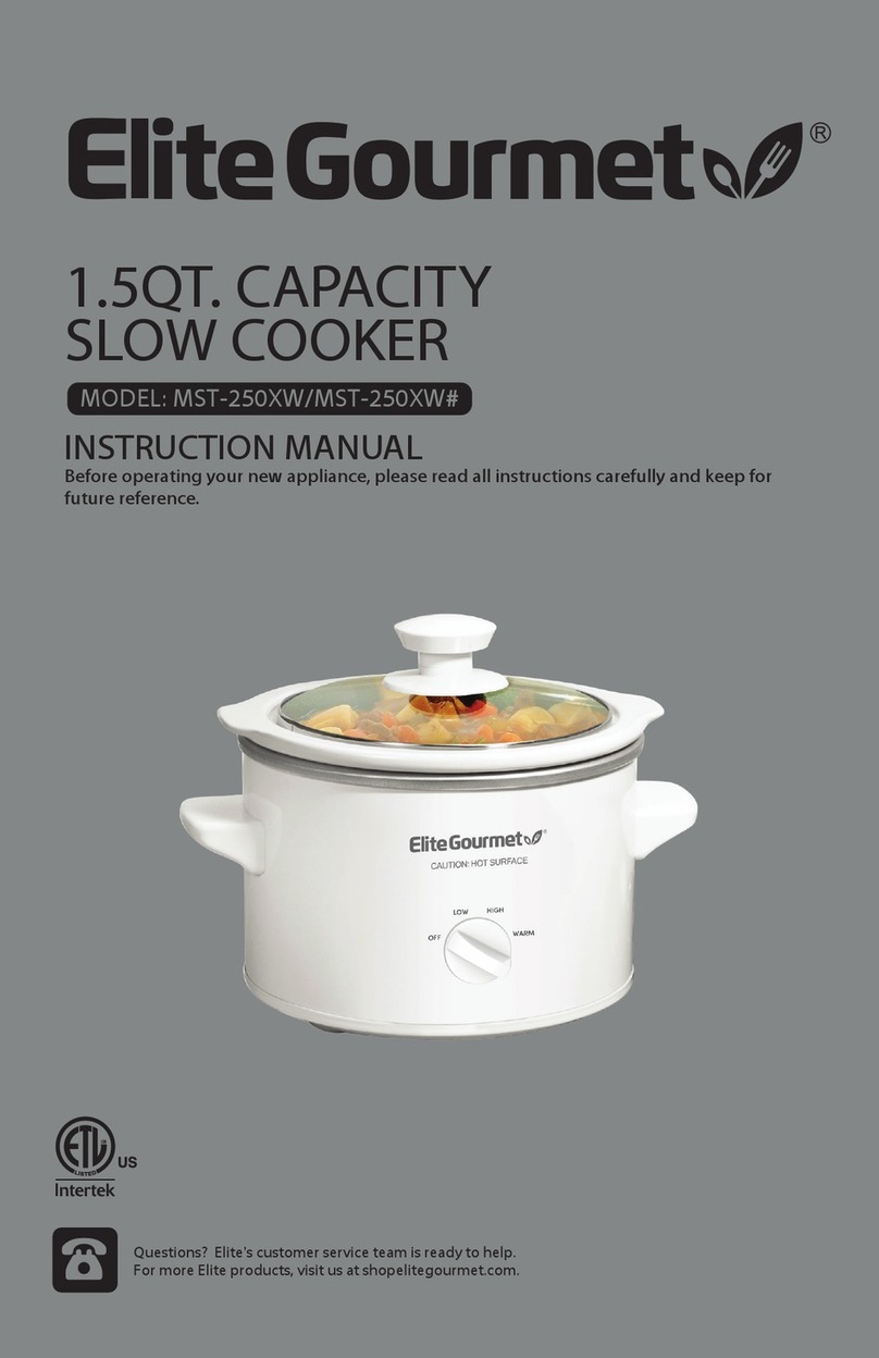 Elite Gourmet MST-250XW instruction manual