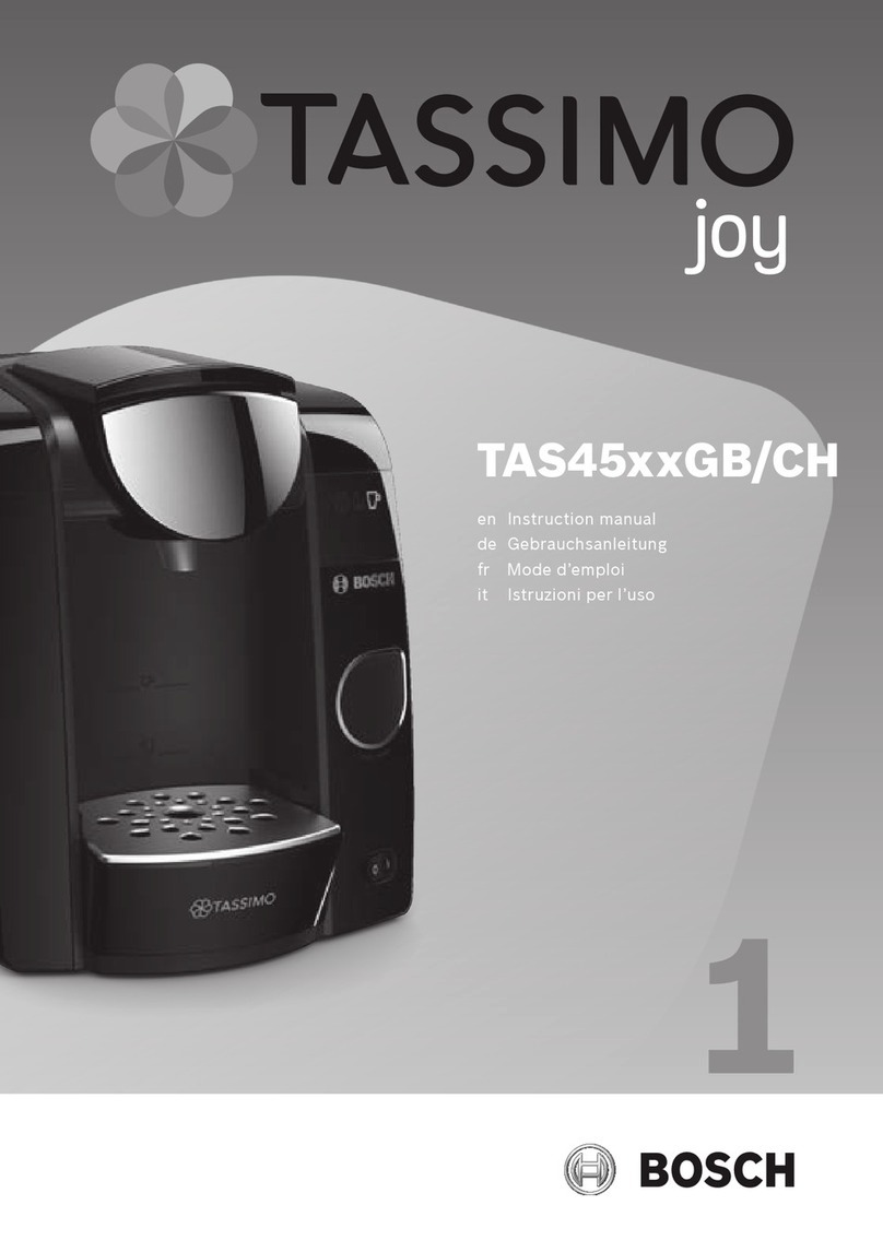 Bosch TASSIMO joy TAS45 GB Series instruction manual