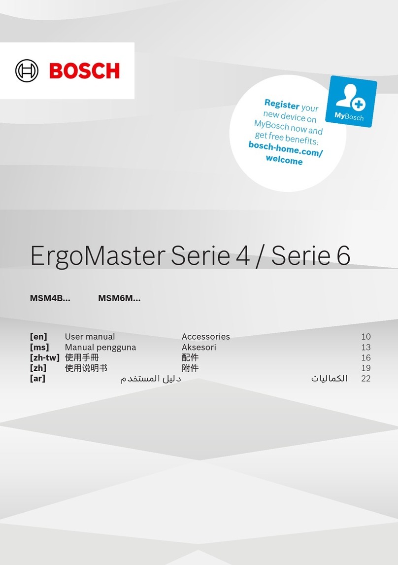 Bosch ErgoMaster 4 Series User manual