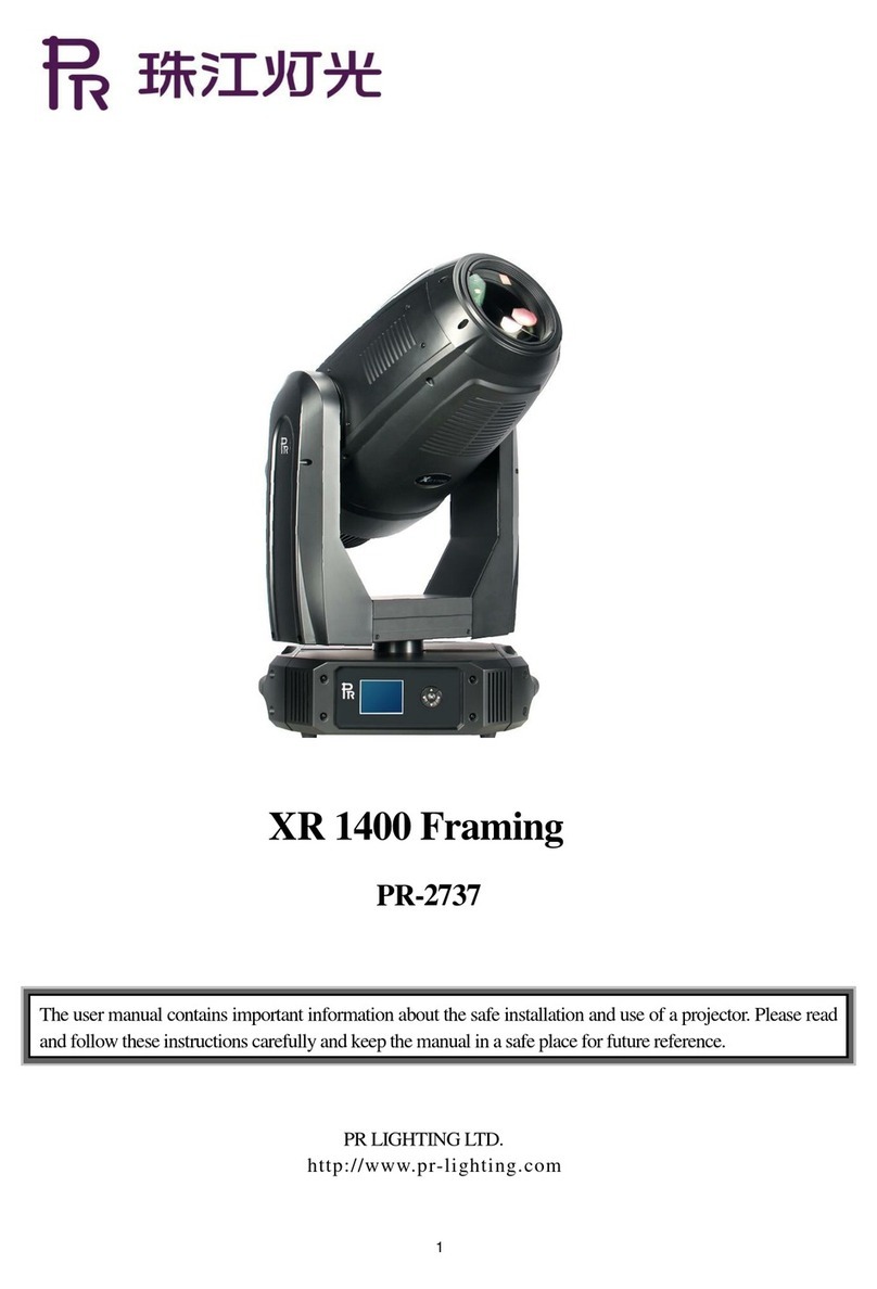 PR Lighting XR 1400 Framing User manual PR Lighting XR 1400 Framing User manual