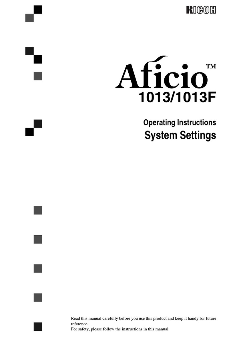 Ricoh aficio 1013 User manual Ricoh aficio 1013 User manual