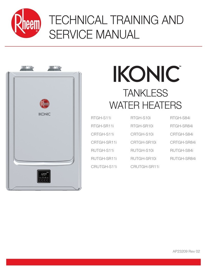Rheem IKONIC RTGH-S11i User manual