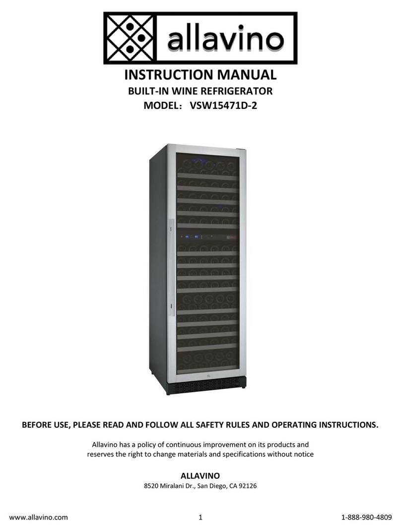 Allavino VSW15471D-2 instruction manual