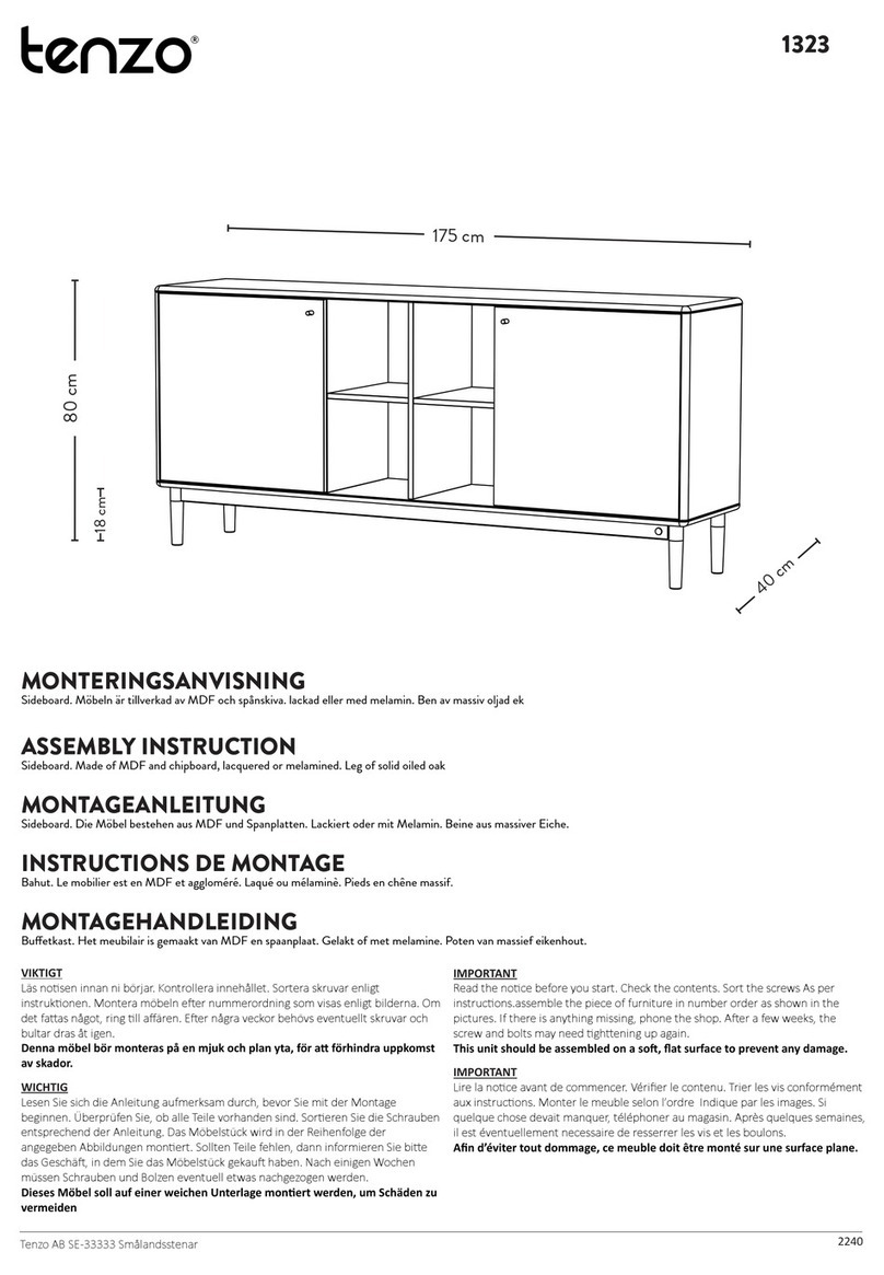 Tenzo 1323 Assembly instruction