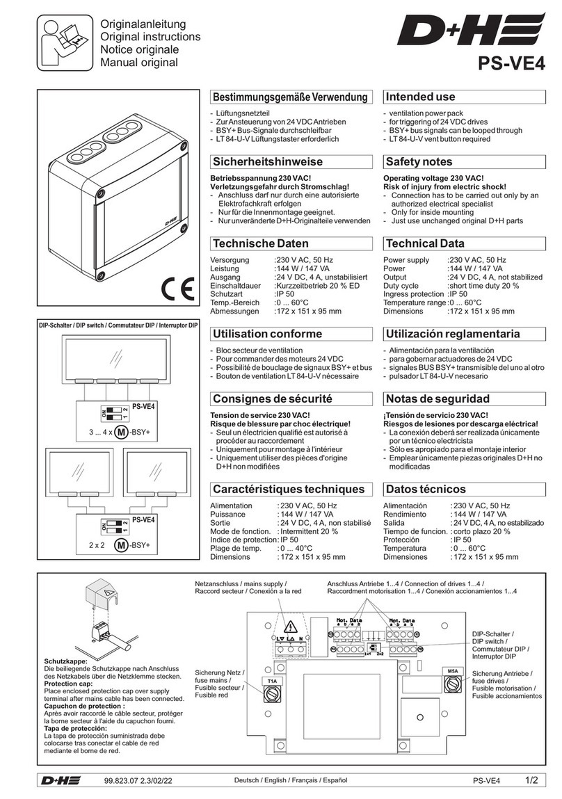 D+H PS-VE4 User manual
