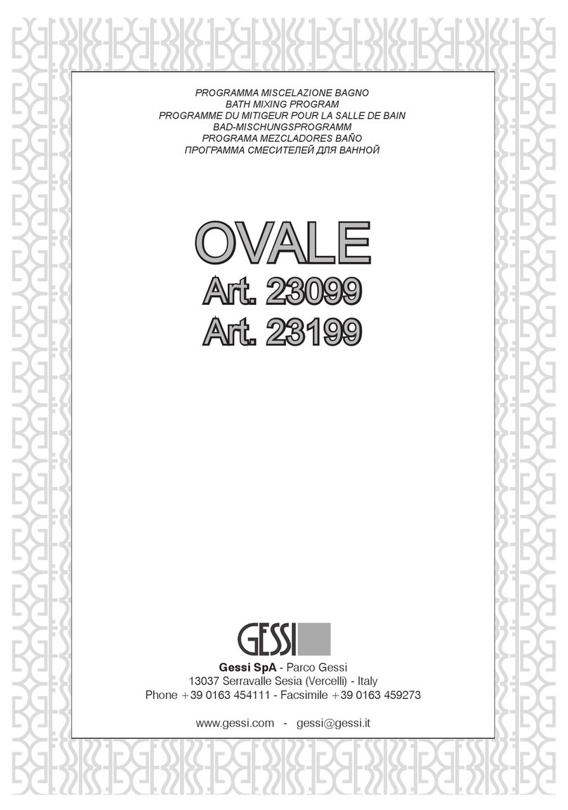 Gessi OVALE 23099 User manual