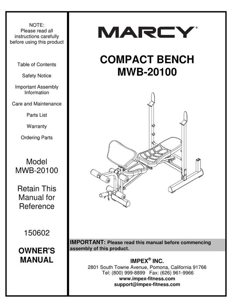 Impex MARCY MWB-20100 owner's manual