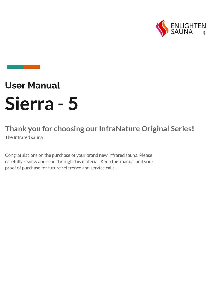 Enlighten Sauna InfraNature Original Series user manual