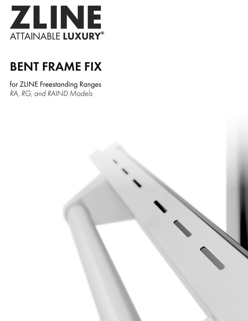 Zline BENT FRAME FIX RA quick start guide