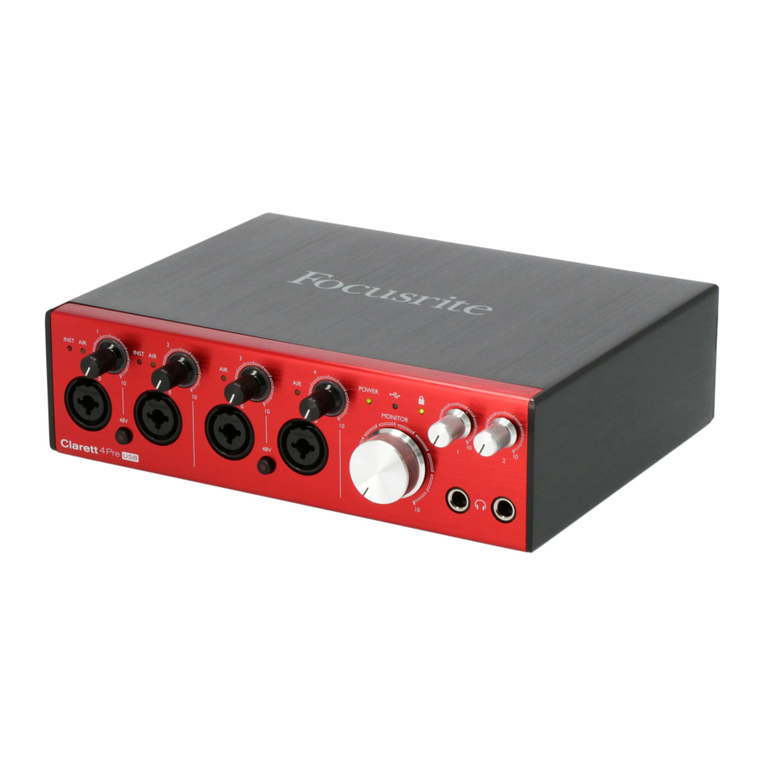 Focusrite Clarett 4Pre USB User manual