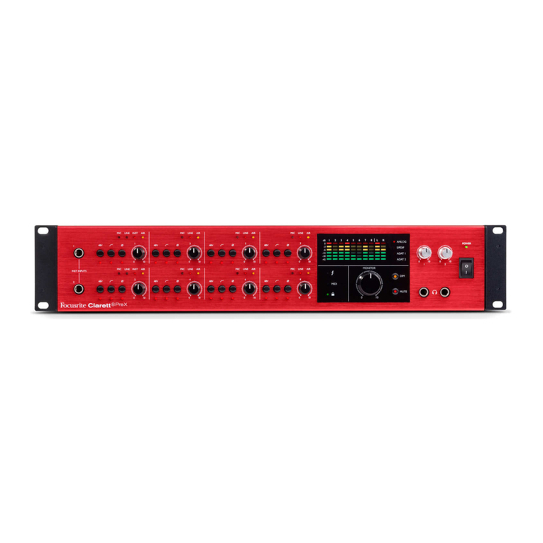 Focusrite Clarett 8PreX user manual Focusrite Clarett 8PreX user manual