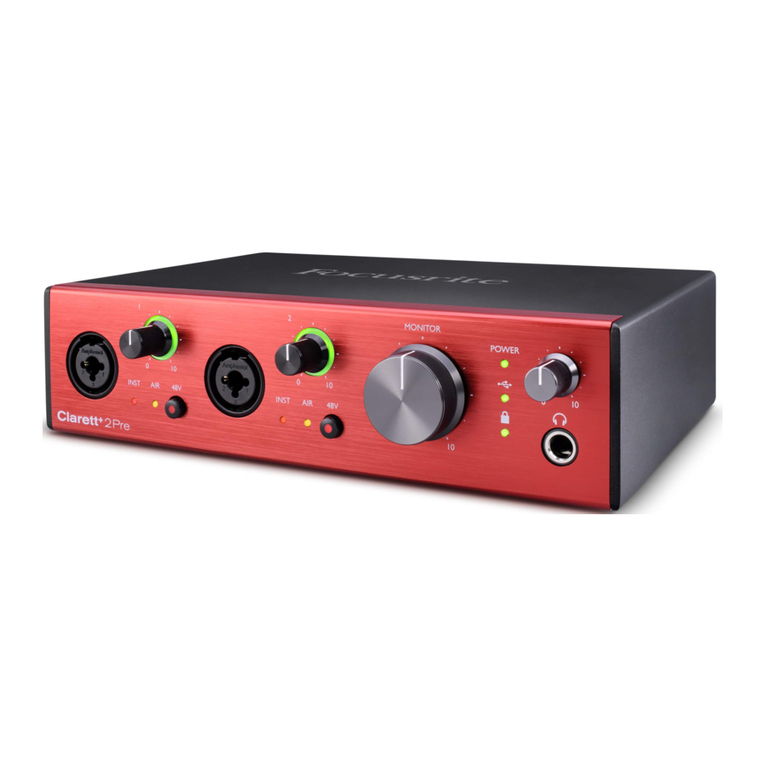 Focusrite Clarett 2Pre user manual