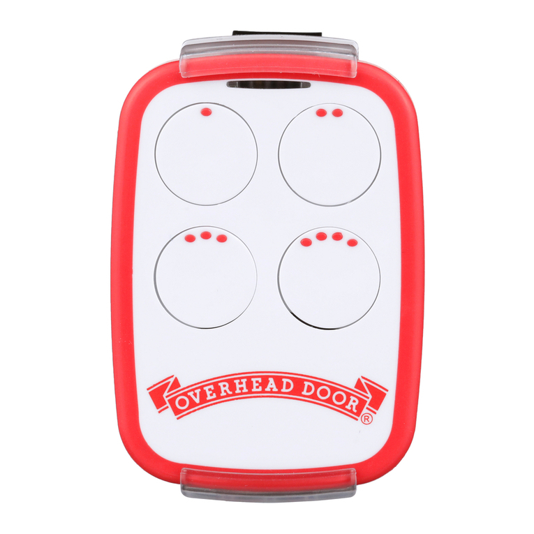 Overhead door 4 Button Universal Remote user manual