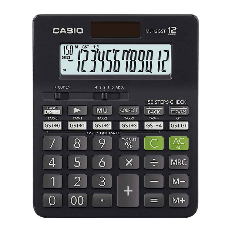 Casio MJ-12GST user manual