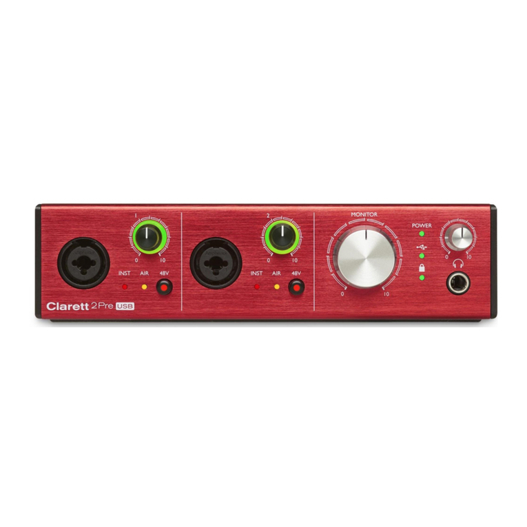 Focusrite Clarett 2Pre User manual