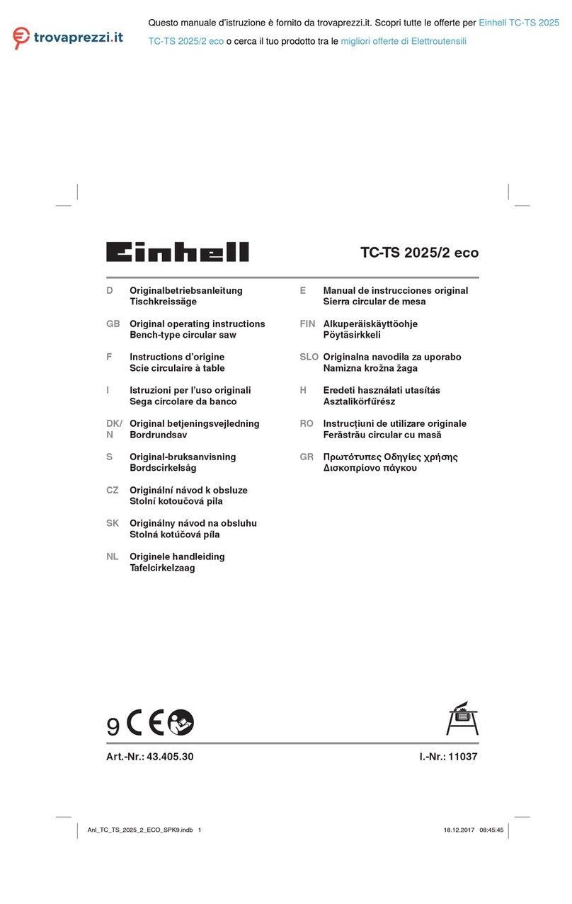 EINHELL TC-TS 2025 User manual