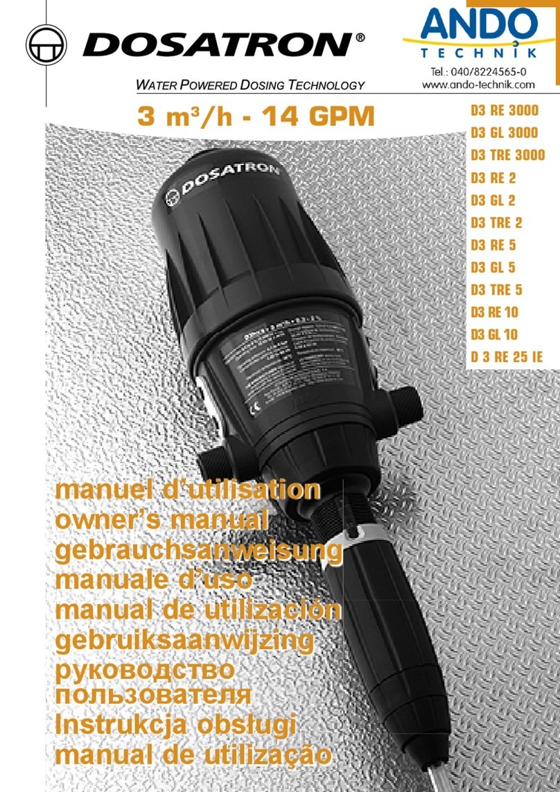 dosatron D3 TRE 3000 User manual dosatron D3 TRE 3000 User manual
