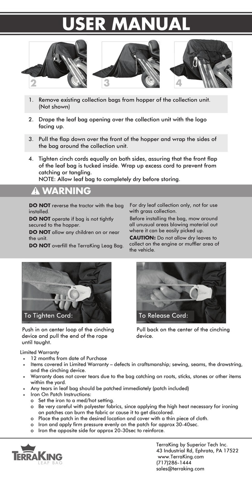 Superior Tech TerraKing LEAF BAG user manual