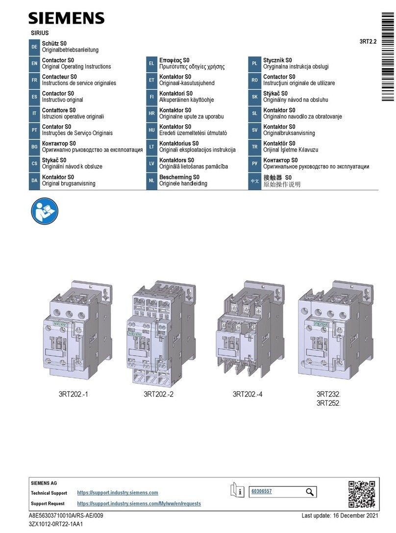 Siemens SIRIUS 3RT2 2 Series User manual